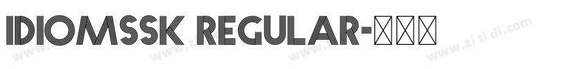 IdiomSSK Regular字体转换 IdiomSSK Regular字体转换